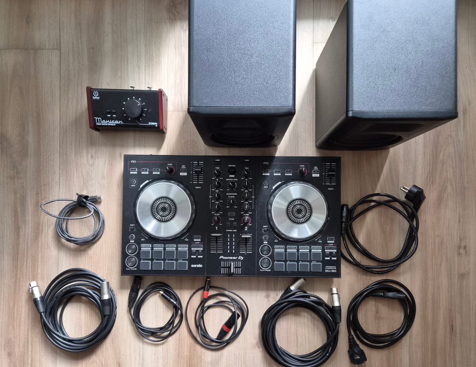 Complete Pioneer DJ Setup–DDJ-SB3+M-Audio BX5 D3 Monitors, Ophalen, Gebruikt, Dj-set, Pioneer