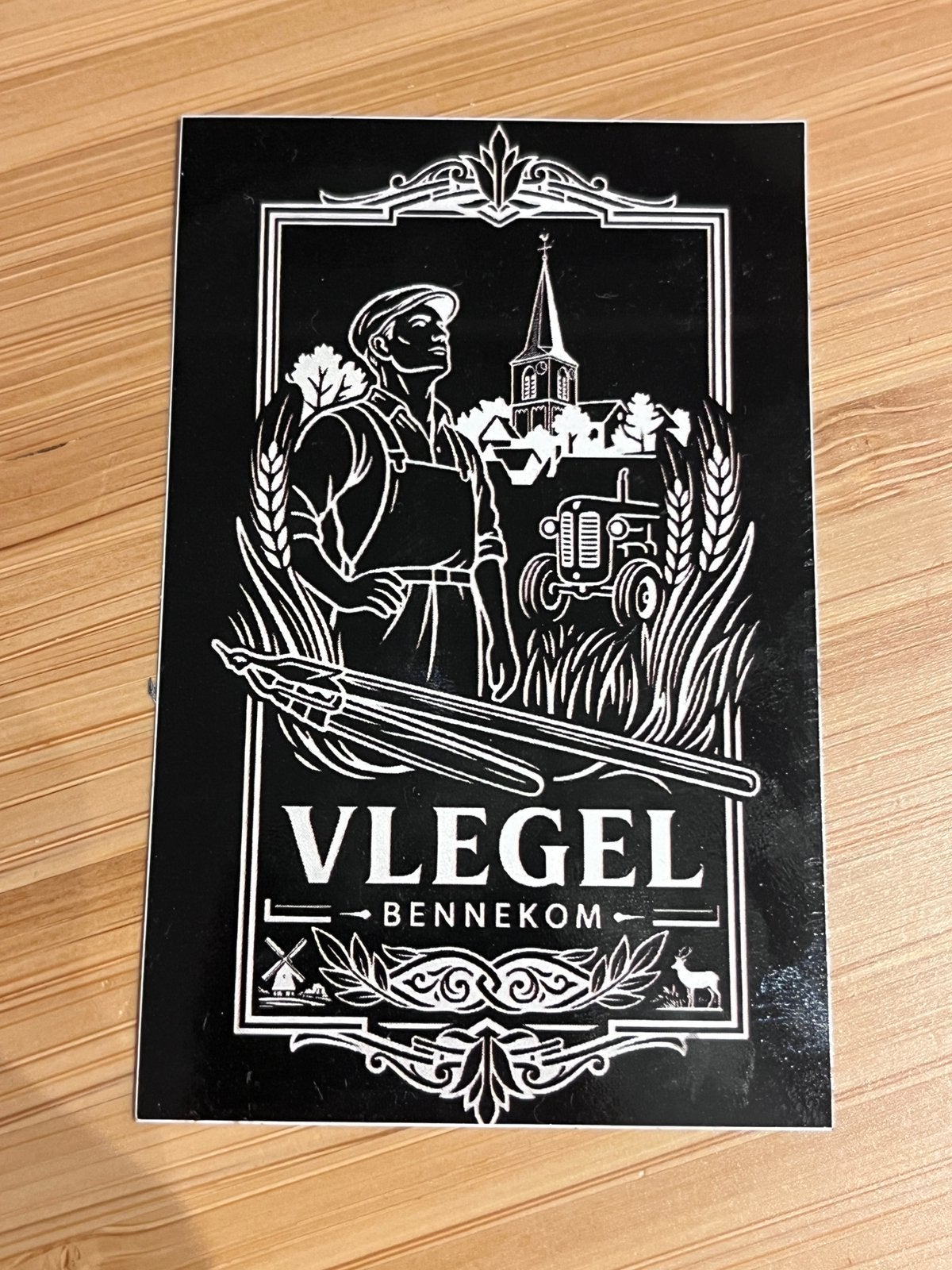 Sticker vlegel Bennekom, Ophalen of Verzenden, Zo goed als nieuw, Bedrijf of Vereniging