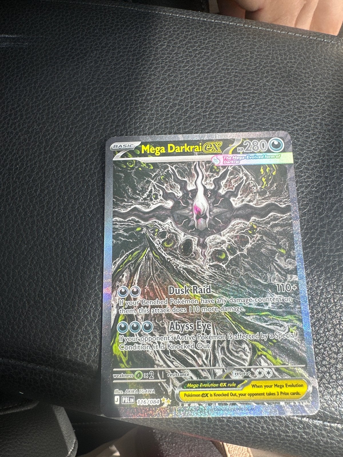Mega Darkrai EX Pokémon Kaart 116/088 XY BREAK, Ophalen, Zo goed als nieuw, Losse kaart, Foil