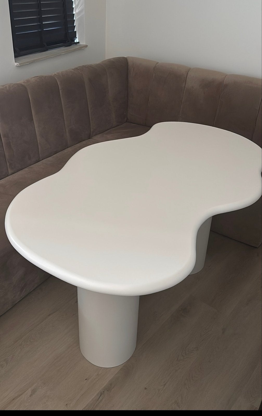 Mooie eetbank, met een eettafel op maat gemaakt., Ophalen, Zo goed als nieuw, Stof
