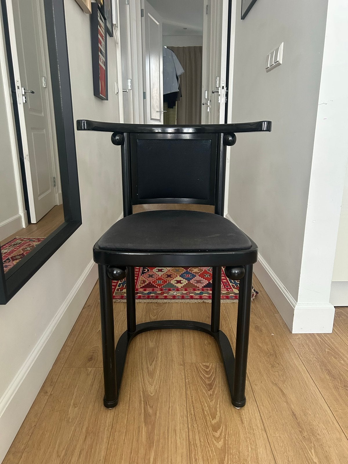 2 Hoffmann stoelen van Wittmann, zwart, goede staat, Ophalen, Gebruikt, Twee, Zwart
