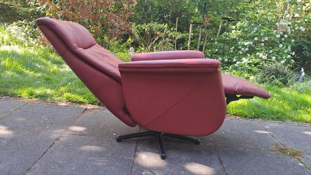 Relax fauteuil leer MEUBELZORG Himolla relaxstoel als nieuw, Ophalen, Minder dan 75 cm, Leer, Zo goed als nieuw