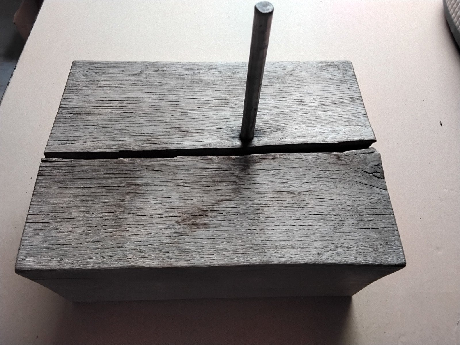 Eiken blok voor beeld of decoratie - 32x24x14 cm, Huis en Inrichting, Hout, Gebruikt, Ophalen of Verzenden, Landelijk