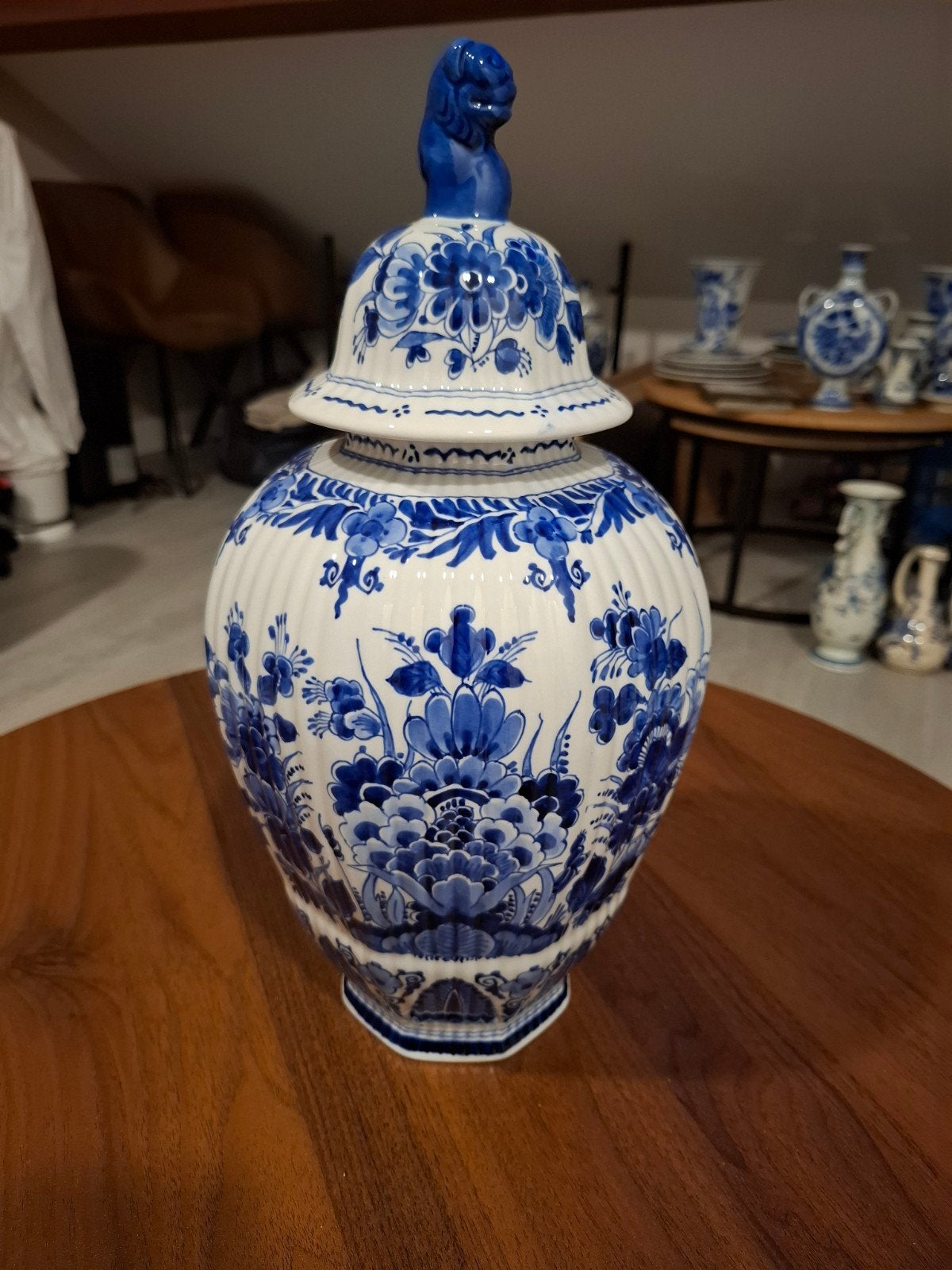 Grote Delfts Blauwe Vaas Porceleyne Fles 1981 - 43cm, Ophalen of Verzenden