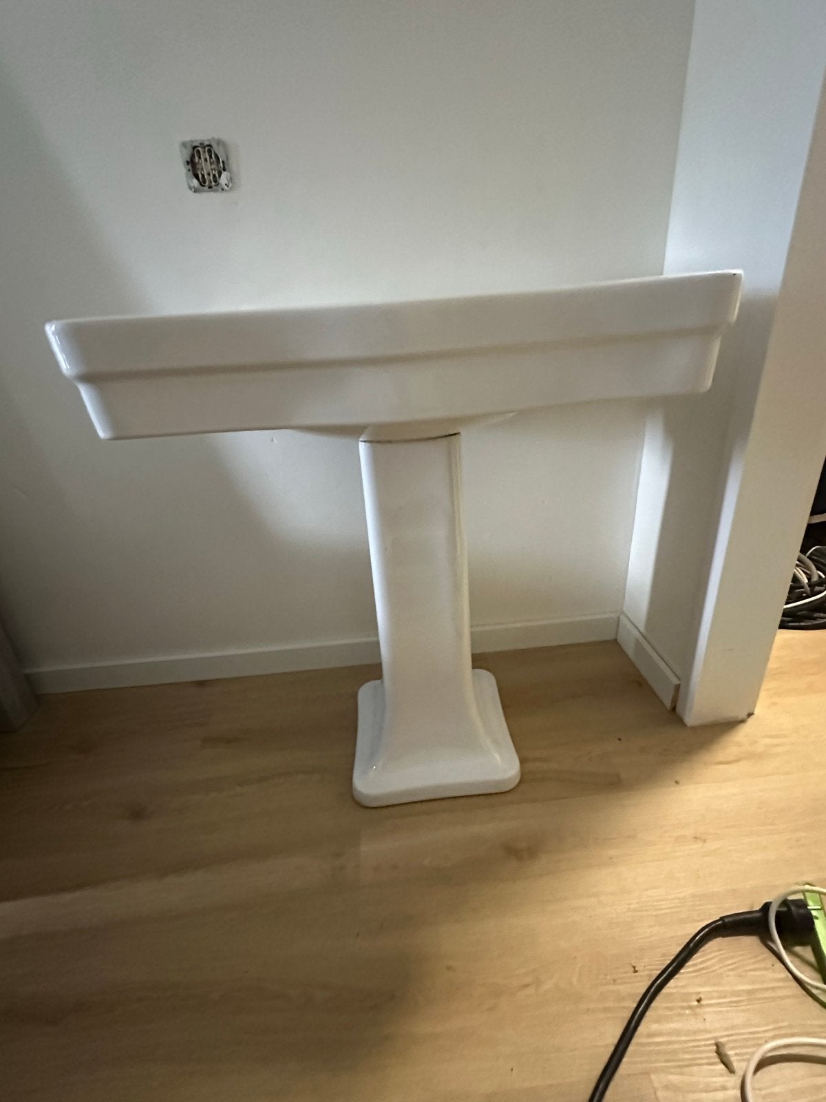 Topravit Klassieke Wastafel op Zuil - Nostalgisch Keramiek, Ophalen, Zo goed als nieuw, Wastafel