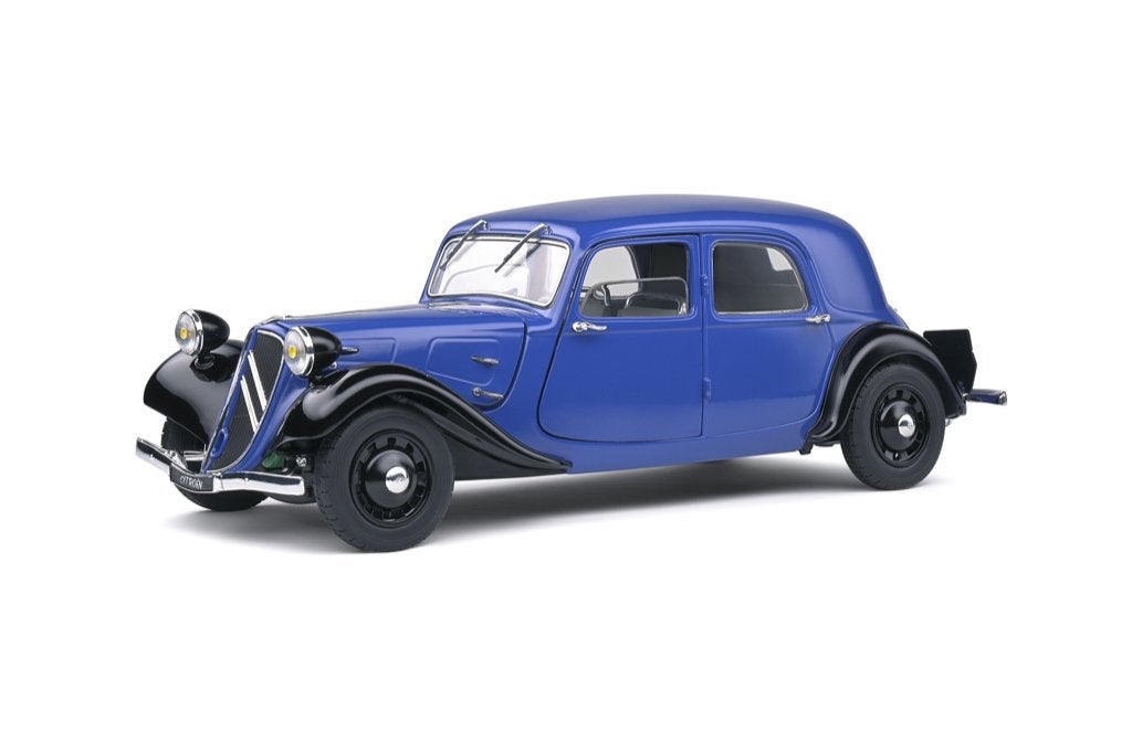 Citroen Traction Avant bi-ton zwart blauw Solido 1:18, Ophalen of Verzenden, Nieuw, Auto, Solido