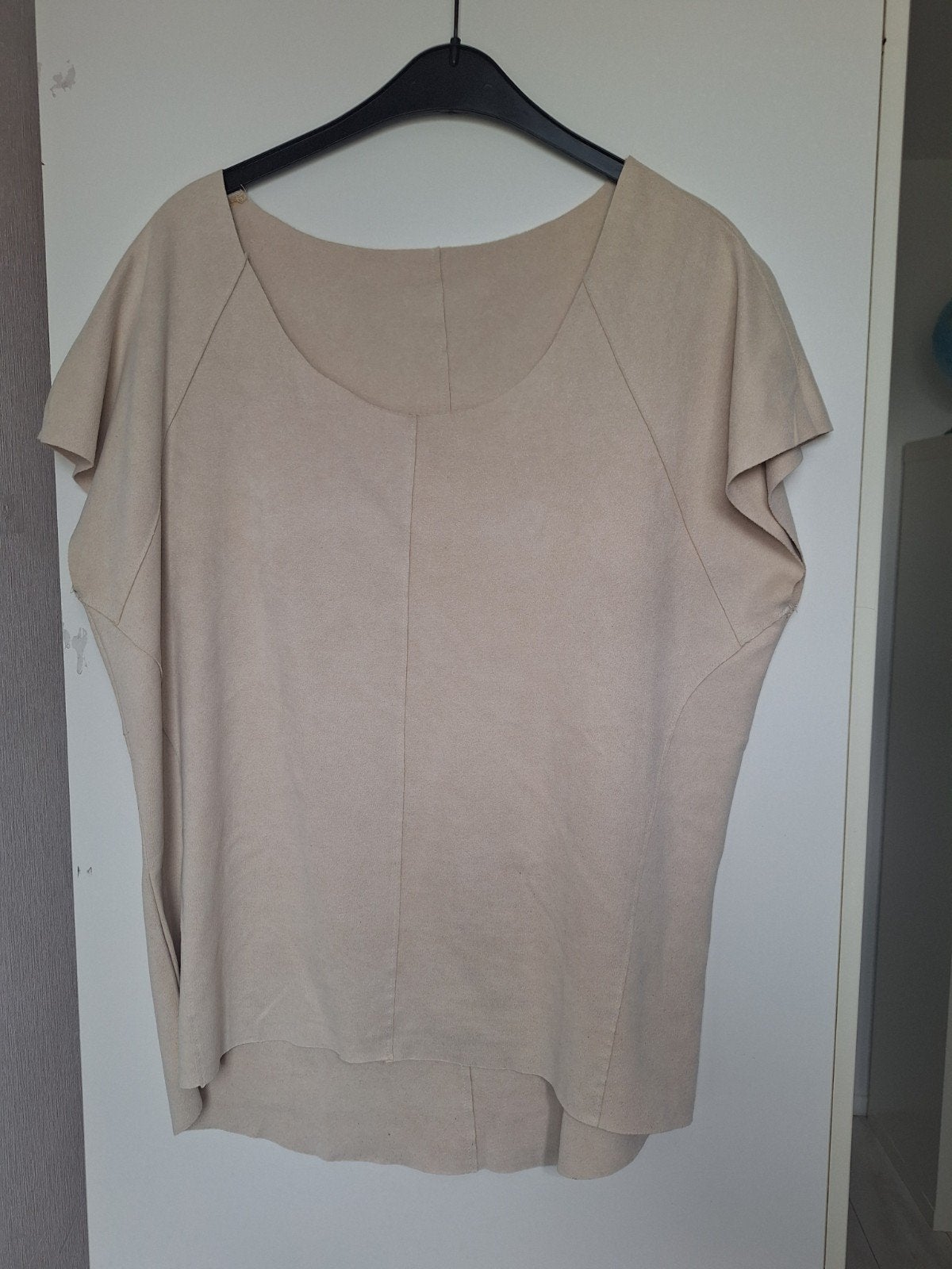 Costes suedine shirt maat L, beige - Nieuwstaat, Ophalen of Verzenden