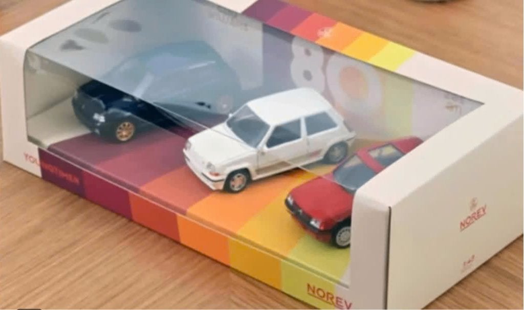 Youngtimers set 3 pcs CLIO/R5/205 Jet-car 1:43 NOREV 479992