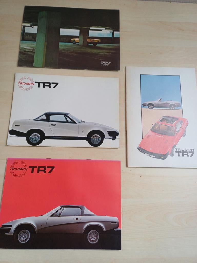 4 Nederlandse Triumph TR7 folders in goede staat, Ophalen of Verzenden