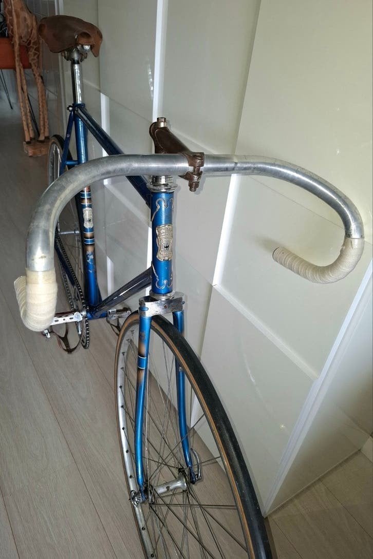 Duitse Express baanfiets 1952 zeldzaam geprofileerde buizen., Ophalen