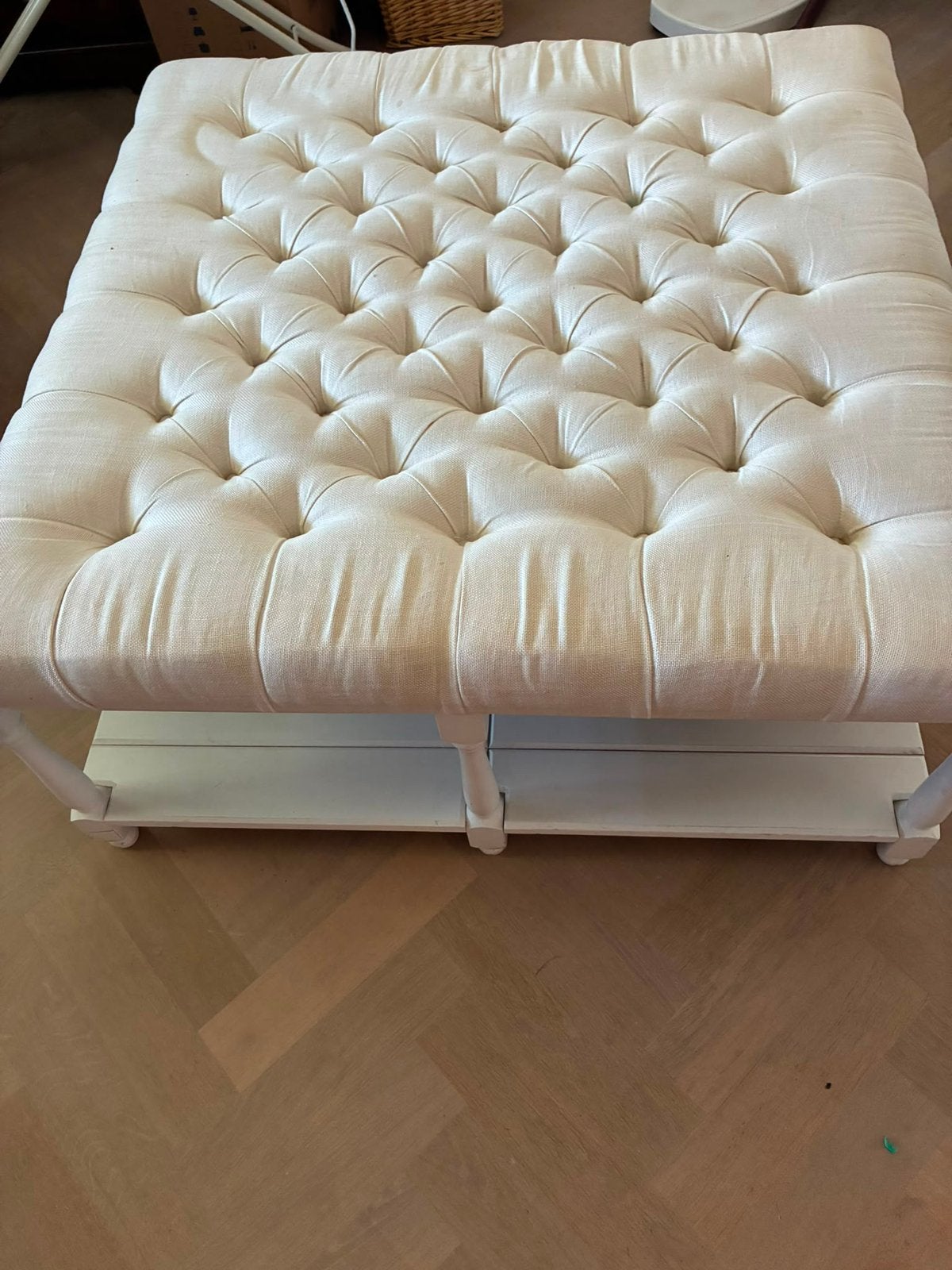Poef, Huis en Inrichting, Ophalen, Minder dan 50 cm, Gebruikt, Vierkant