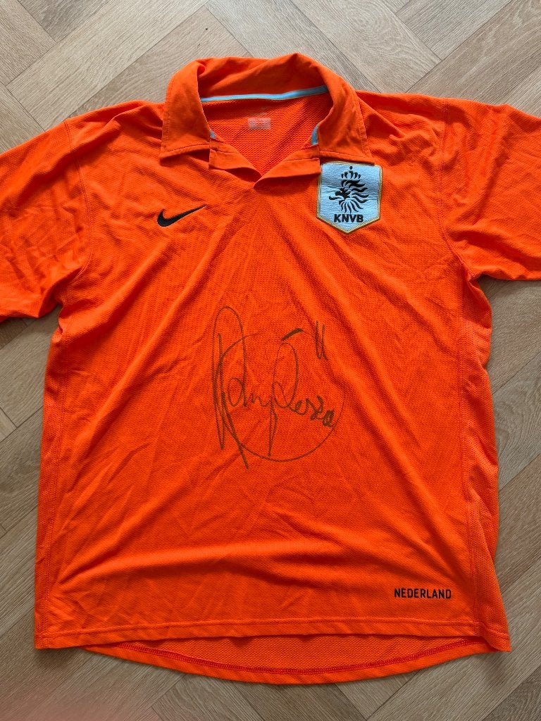 Van Persie gesigneerd Nederlands elftal shirt, Ophalen of Verzenden, Zo goed als nieuw, Overige binnenlandse clubs, Shirt