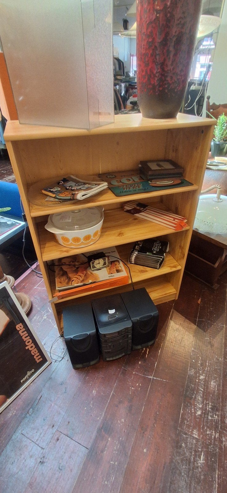 Houten Boekenkast met 3 Planken, Huis en Inrichting, Kasten | Boekenkasten, Ophalen, Met plank(en), Minder dan 50 cm, Gebruikt