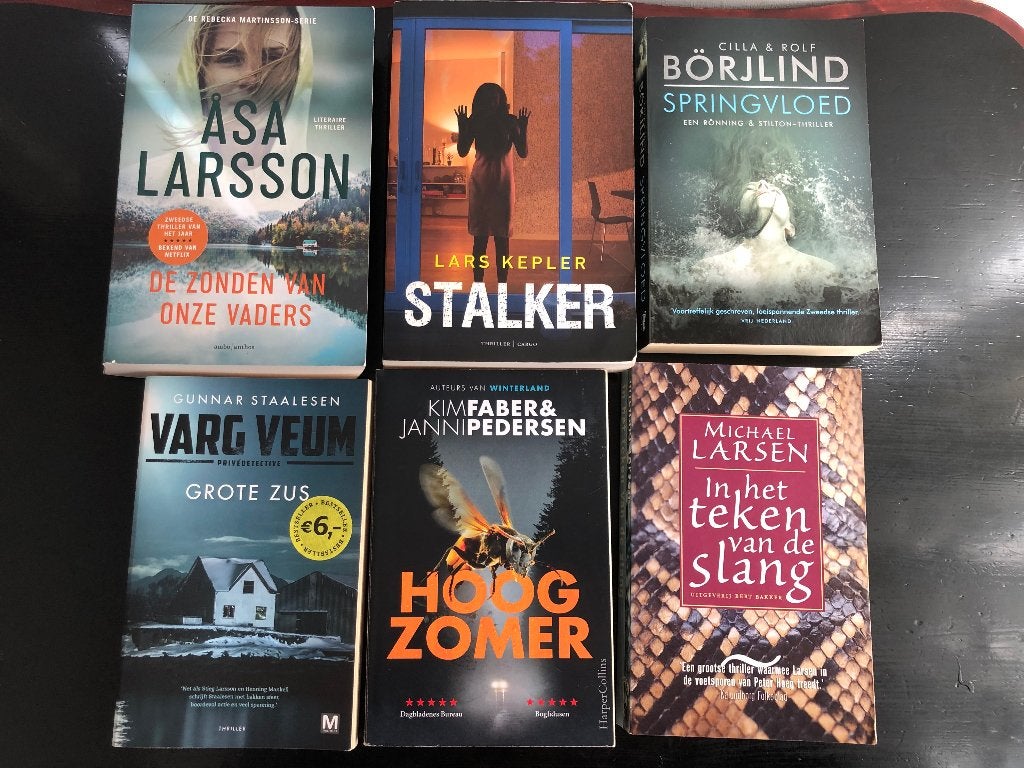 Set van 6 boeken Asa Larsson, Lars Kepler, Boeken, Ophalen of Verzenden, Gelezen