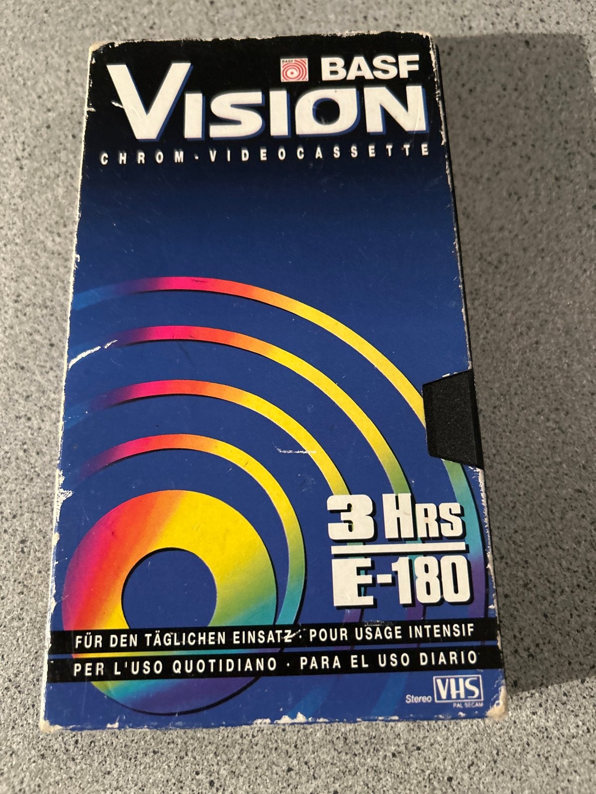 BASF Vision Chrom Video Cassette E-180 3 uur VHS, Ophalen of Verzenden, Nieuw in verpakking, VHS