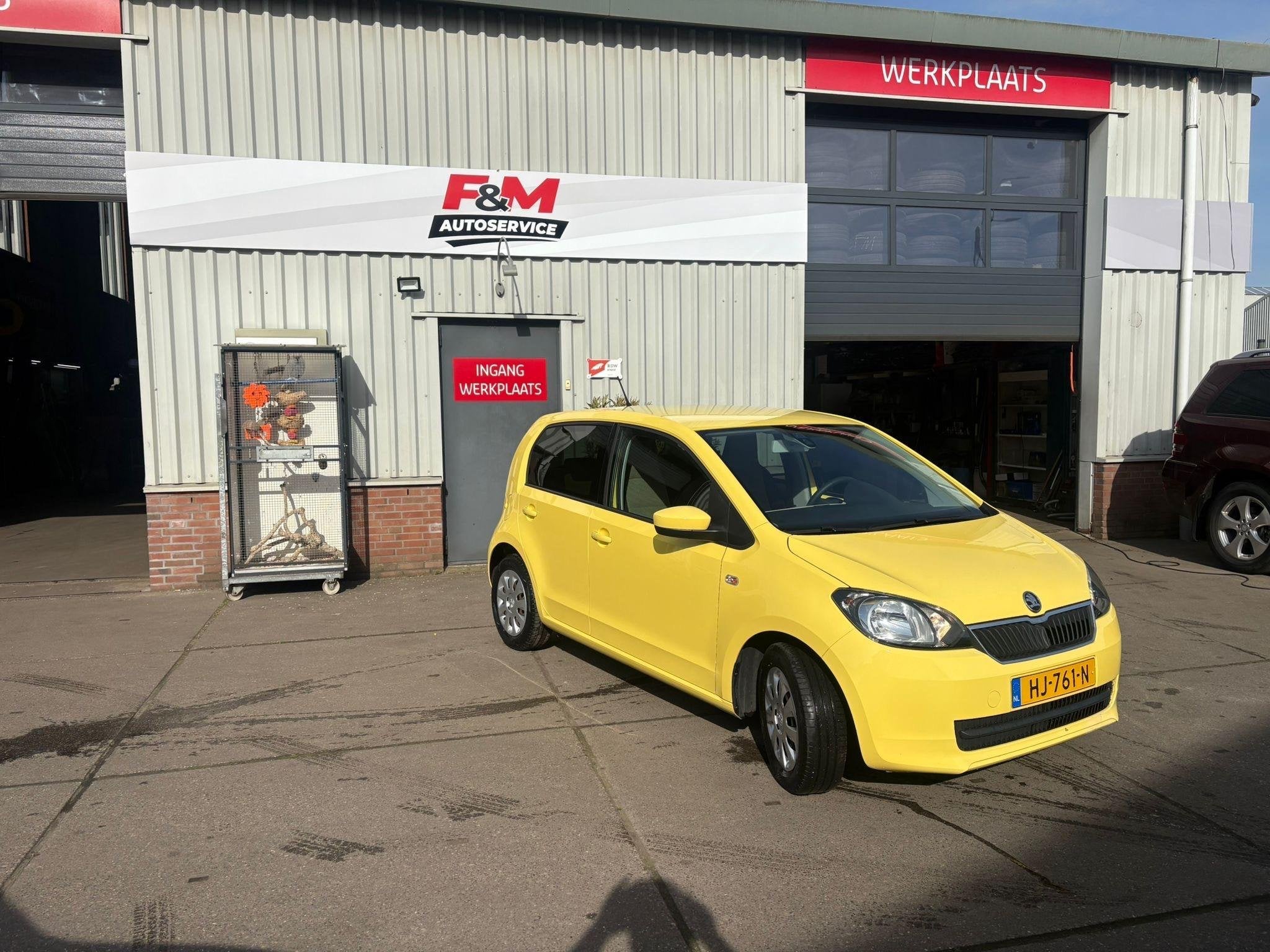 Skoda Citigo 1.0 Greentech Ambition Airco, cruise, stoelverw, Auto's, Voorwielaandrijving, Stof, Gebruikt, Euro 6