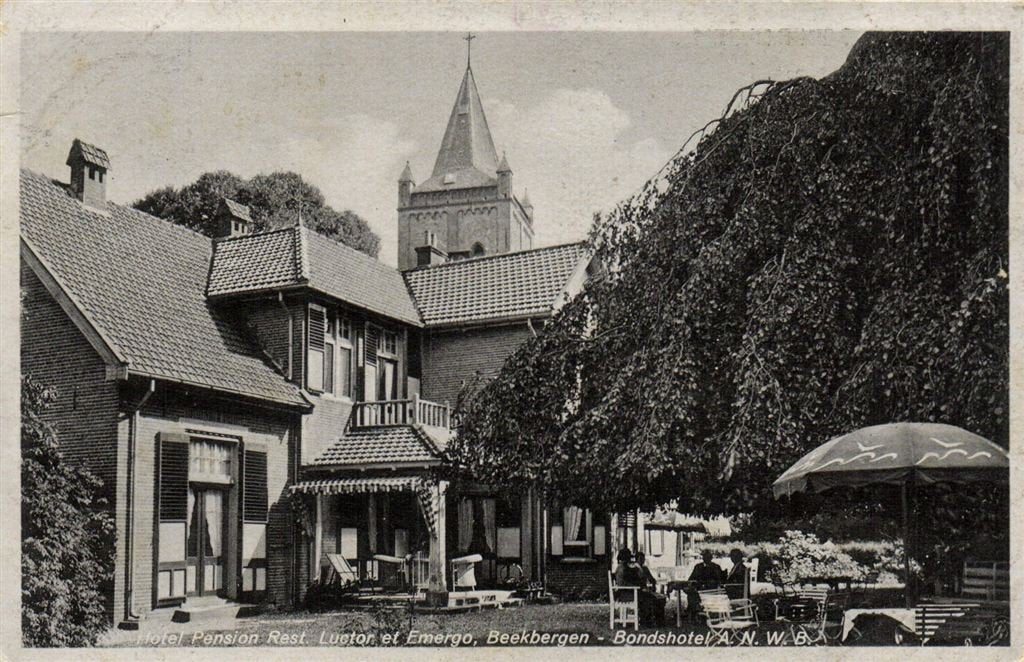 Hotel Pension Rest. Luctor et Emergo, Beekbergen - gelopen, Verzamelen, Verzenden, 1920 tot 1940, Gelopen, Gelderland