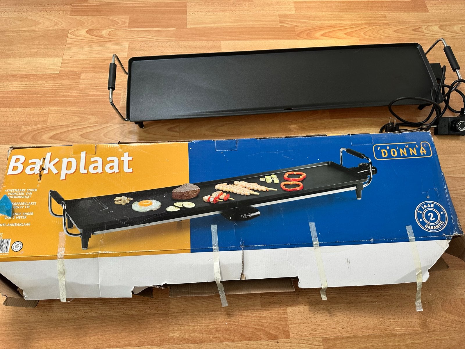 Bakplaat Prima Donna XXL - Grote Elektrische Grillplaat, Witgoed en Apparatuur, Ophalen, Gebruikt