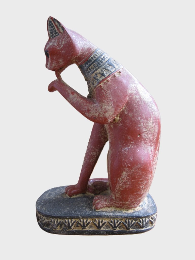 Zeer oud Egyptisch kat beeldje, Overige herkomsten, Ophalen, Beeld, Steen/keramiek