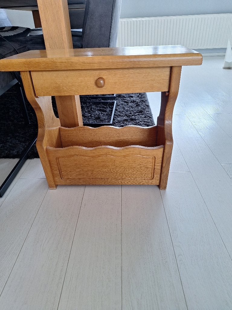 Eikenhouten lectuurbak, Ophalen, Gebruikt, Klassiek, Met lade