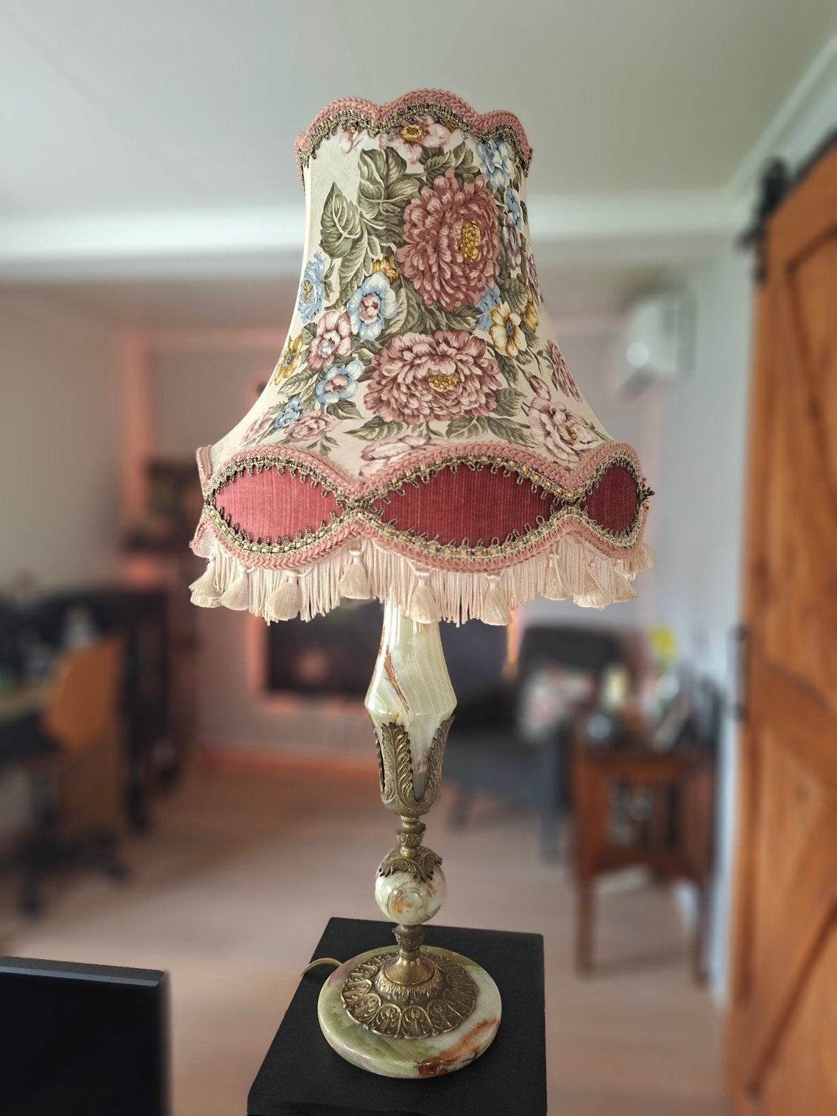 Vintage Boutique lamp met marmer, Ophalen of Verzenden