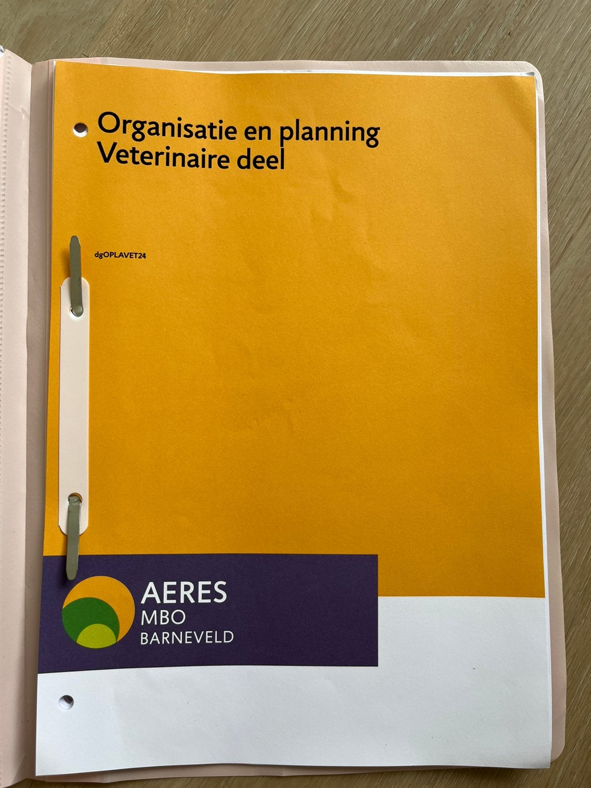 Organisatie en planning veterinaire deel aeres mbo barnveld, Ophalen of Verzenden, Beta, Zo goed als nieuw, MBO
