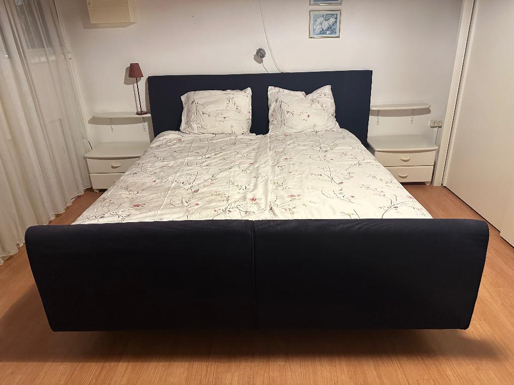 Bed, Ophalen, Gebruikt, Blauw, Tweepersoons
