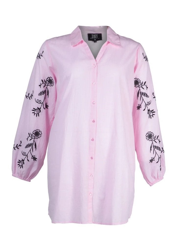 8073 Folklore Blouse van ZOEY - maat XL (54/56), Kleding | Dames, Blouse of Tuniek, Ophalen of Verzenden, Roze, ZOEY