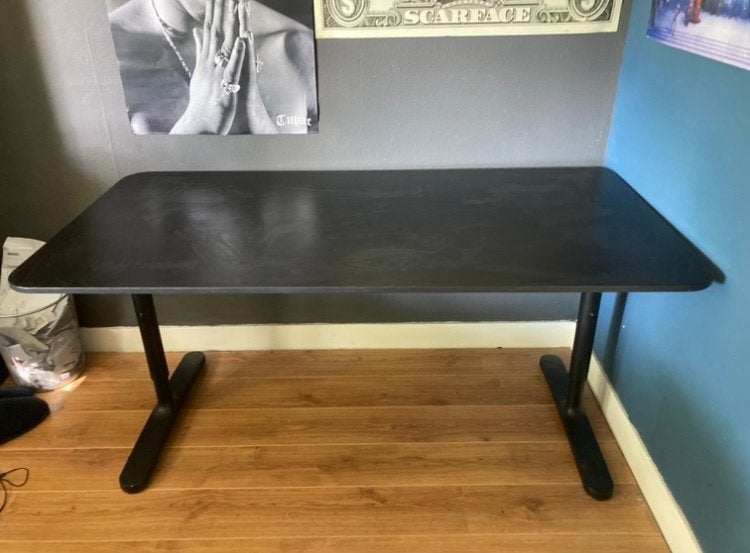 bekant bureau ikea, Ophalen, Zwart, 160 cm, Zo goed als nieuw
