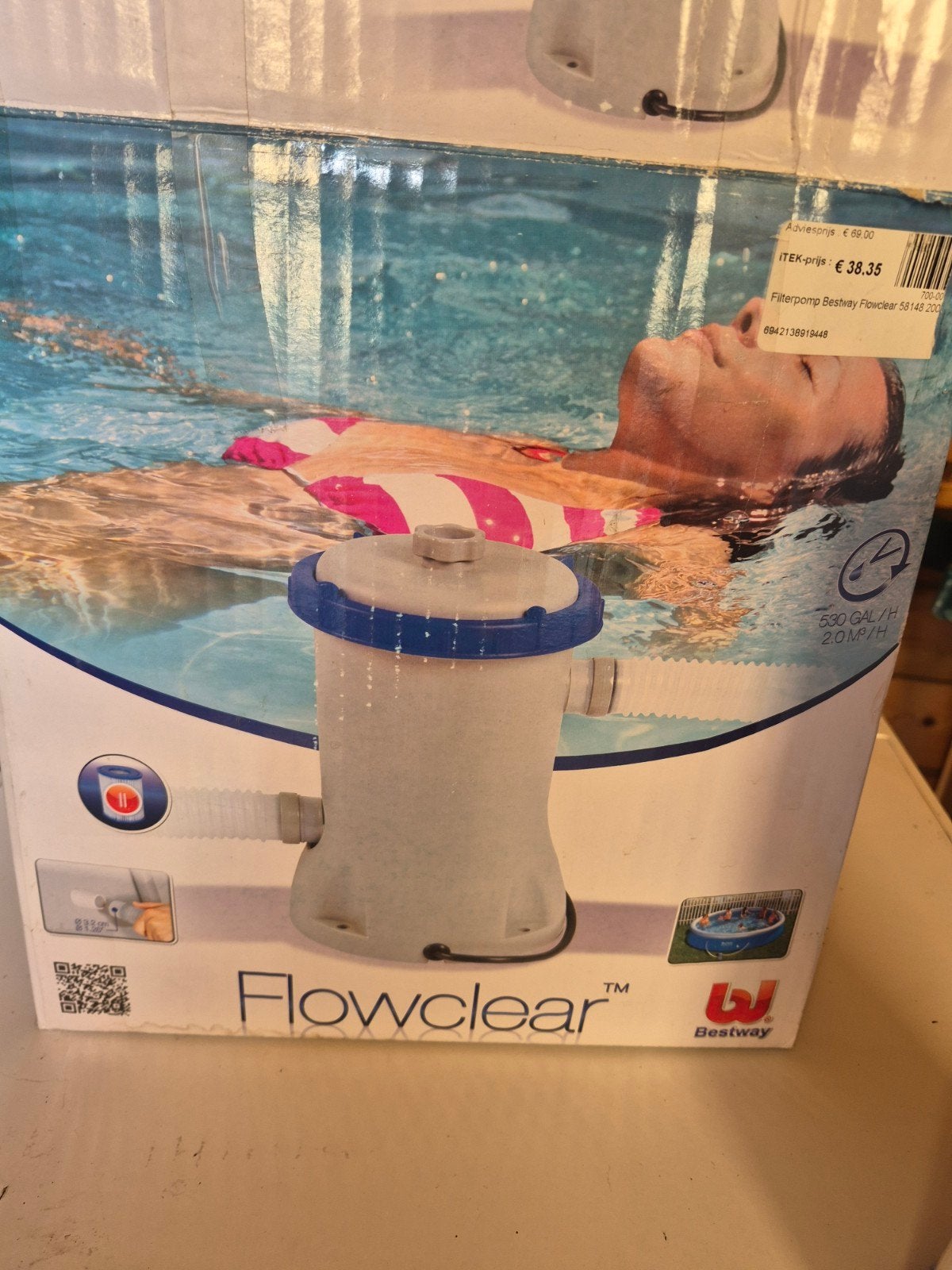 Bestway Flowclear filterpomp voor zwembaden, Ophalen, Zo goed als nieuw, Zwembadpomp