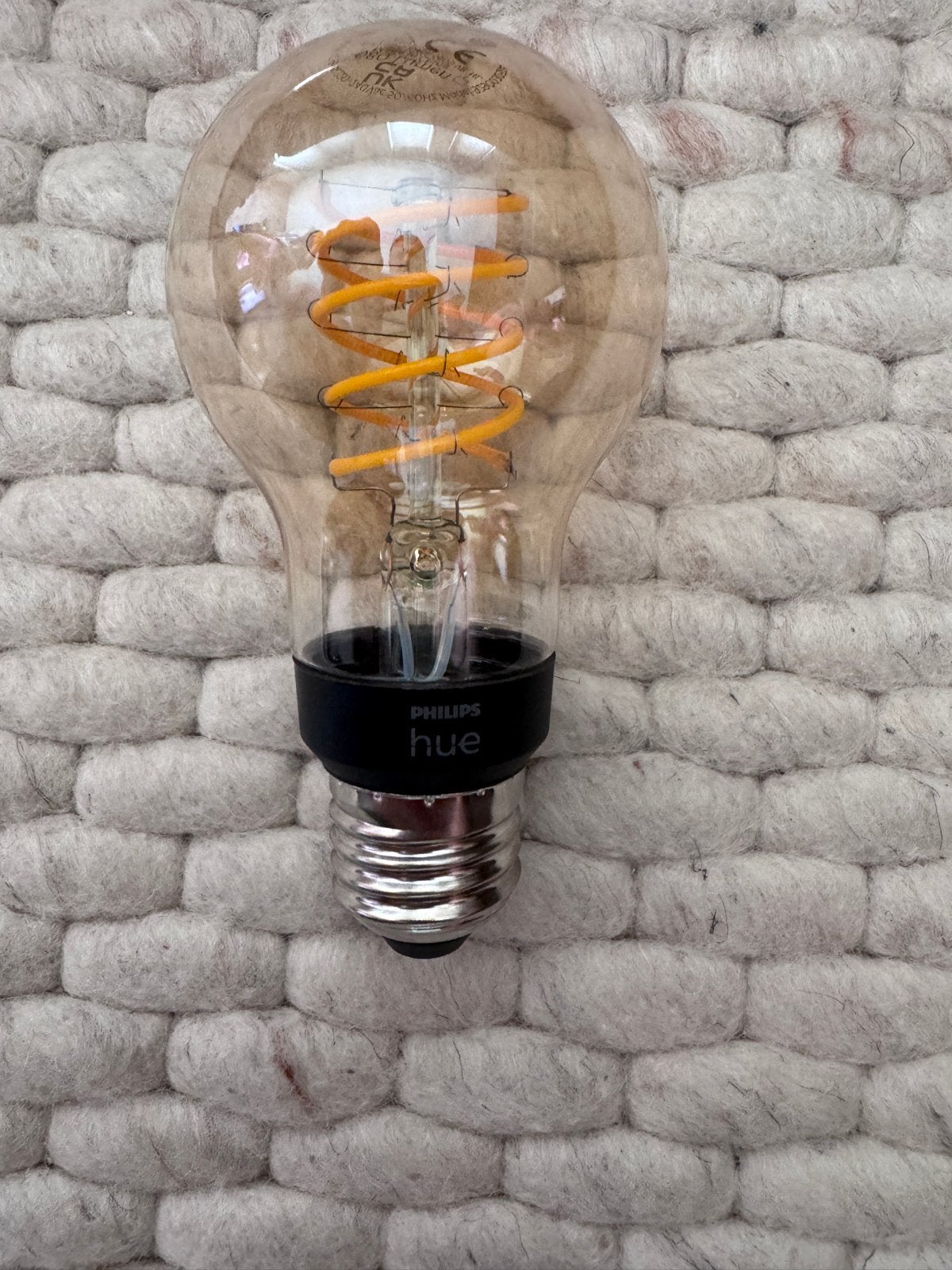 5, Philips Hue Edison standaard E27 LED - Zo goed als nieuw, Overige kleuren, Verzenden, E27 (groot), Glas