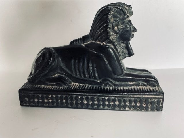 Klein zwart beeldje figuur sfinx van gizeh Standbeeld egypte, Verzamelen, Ophalen, Zo goed als nieuw, Overige typen