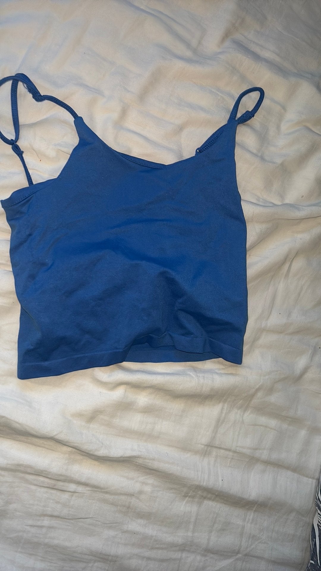 Blauw topje, Ophalen, Blauw, Nieuw, Zonder mouw