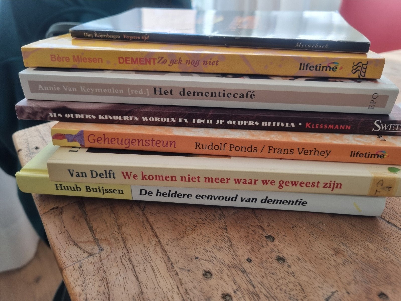 Verschillende boeken met thema Dementie, Boeken, Ophalen