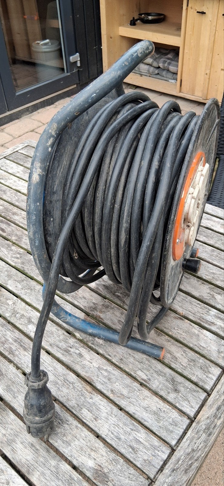 Haspel 30 meter kabel 3x2.5 mm2, Ophalen of Verzenden, Kabel of Snoer