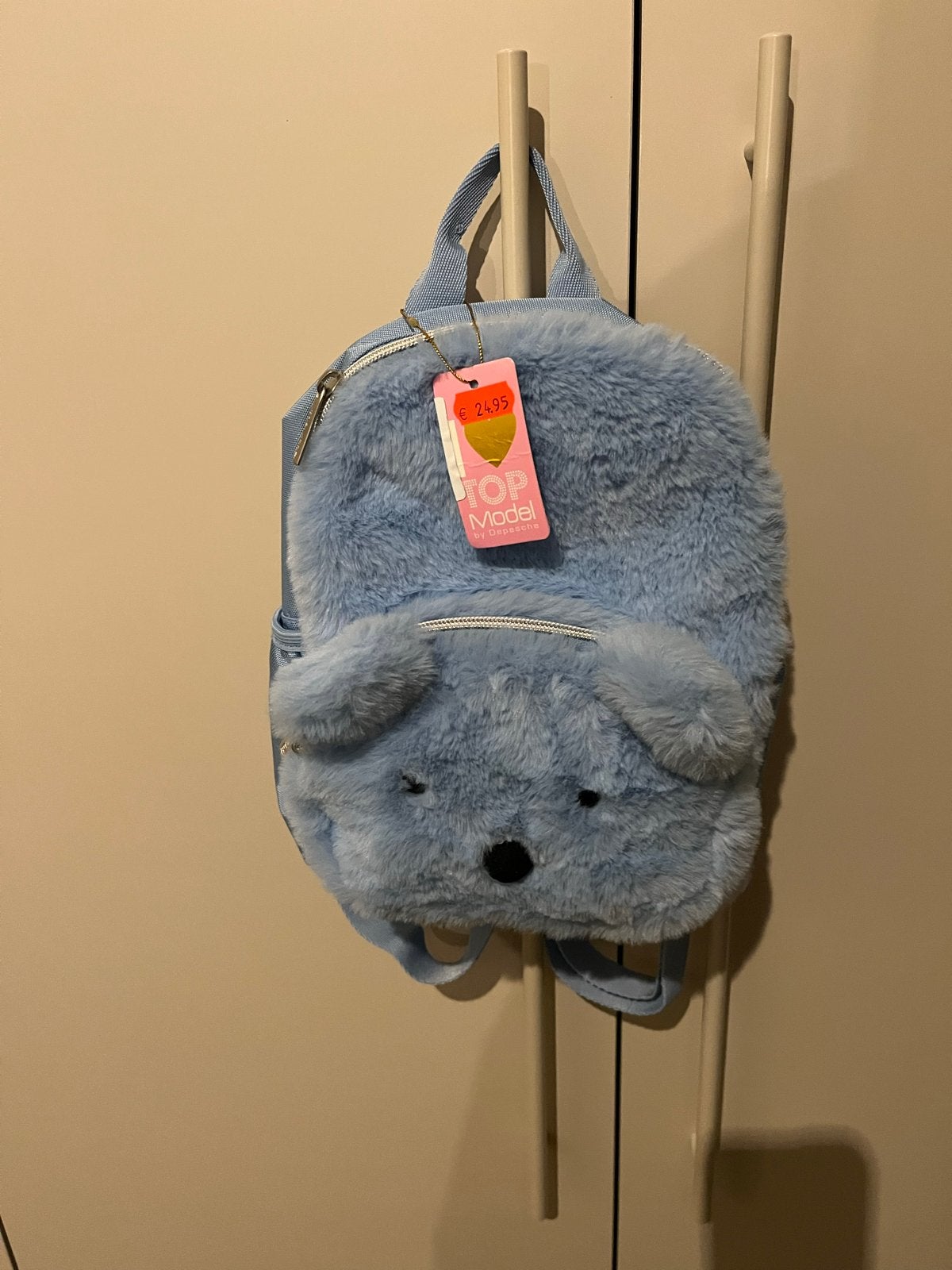 Mooi zacht, blauw rugtasje topmodel (nieuw met prijskaartje), Nieuw, Ophalen of Verzenden, Minder dan 30 cm, Blauw