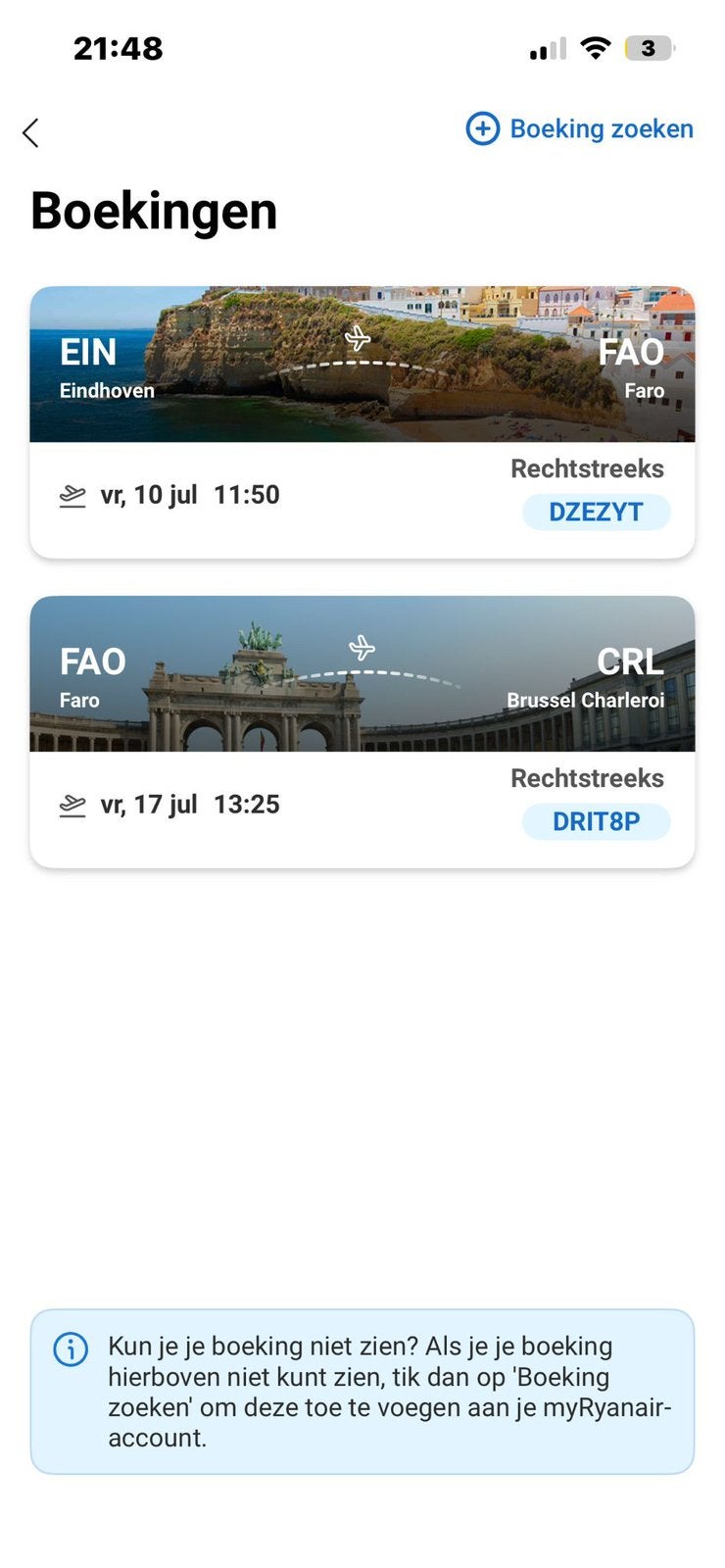 Retour vliegticket Faro, Eén persoon, Vliegtuig, Buitenland, Met bestemming of datum
