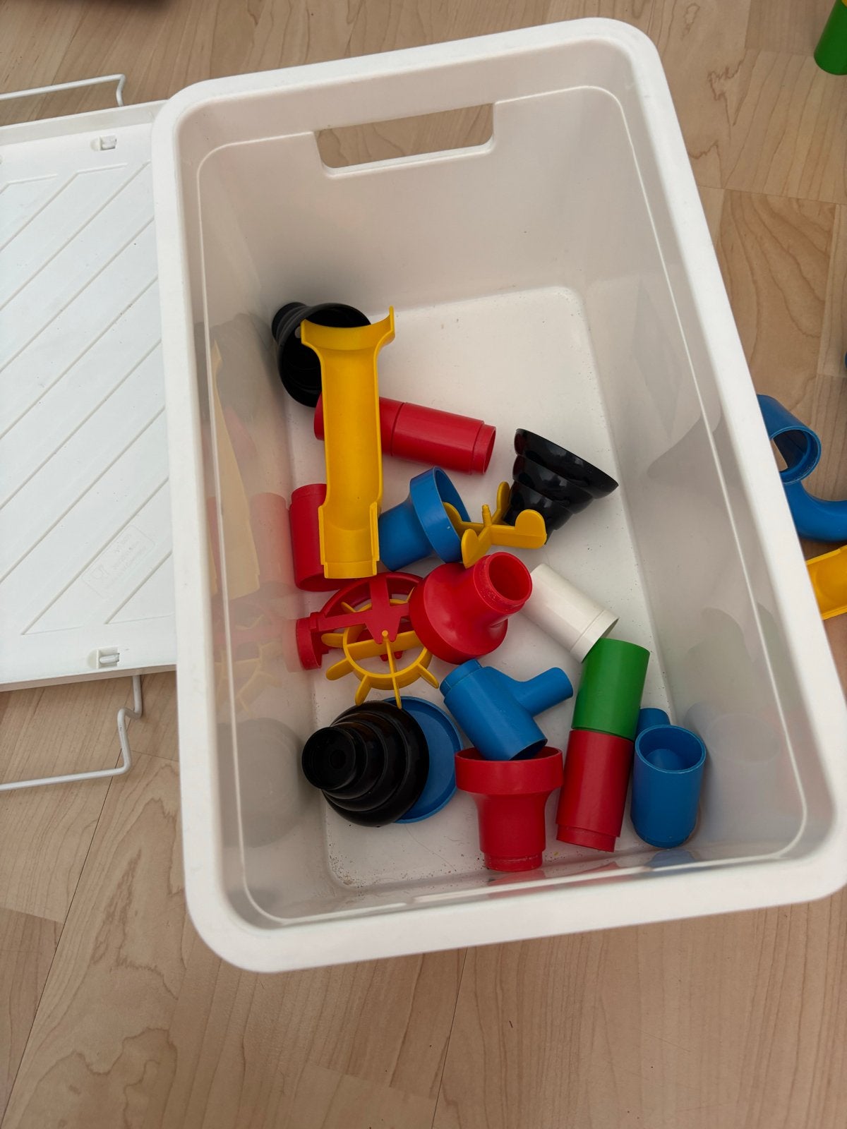 Grote kunststof knikkerbaan set met diverse onderdelen, Ophalen of Verzenden, Gebruikt, Jongen of Meisje