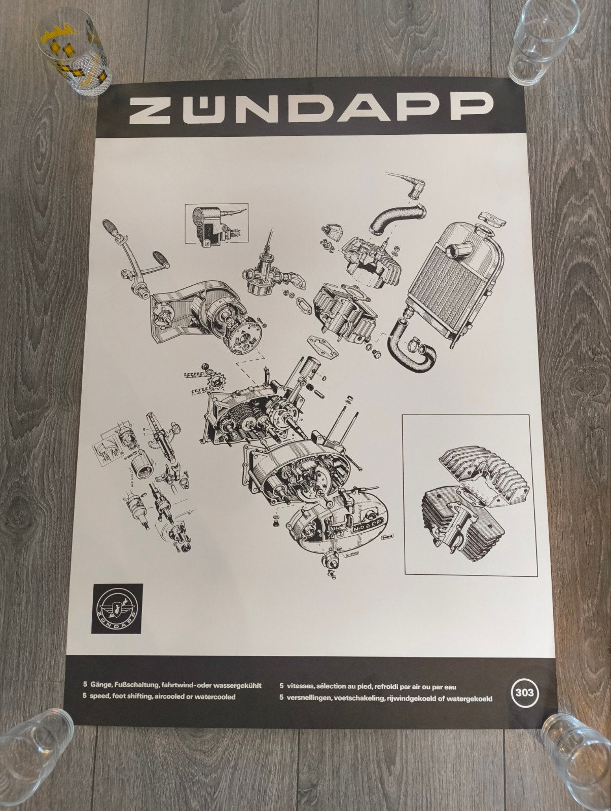 originele Zündapp poster, Ophalen of Verzenden
