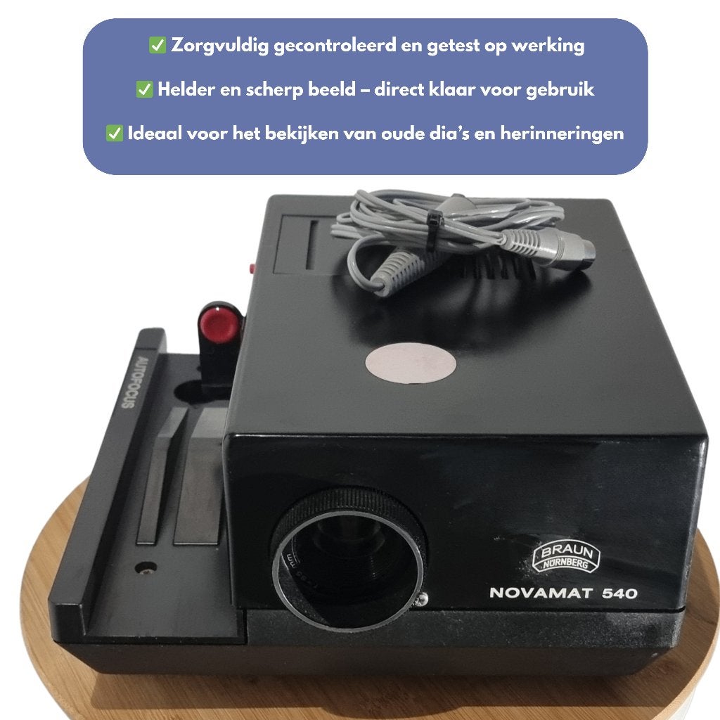 BRAUN Novamat 540 | Diaprojector | Dia projector | Diaviewer, Gebruikt, Verzenden, Braun, Braun