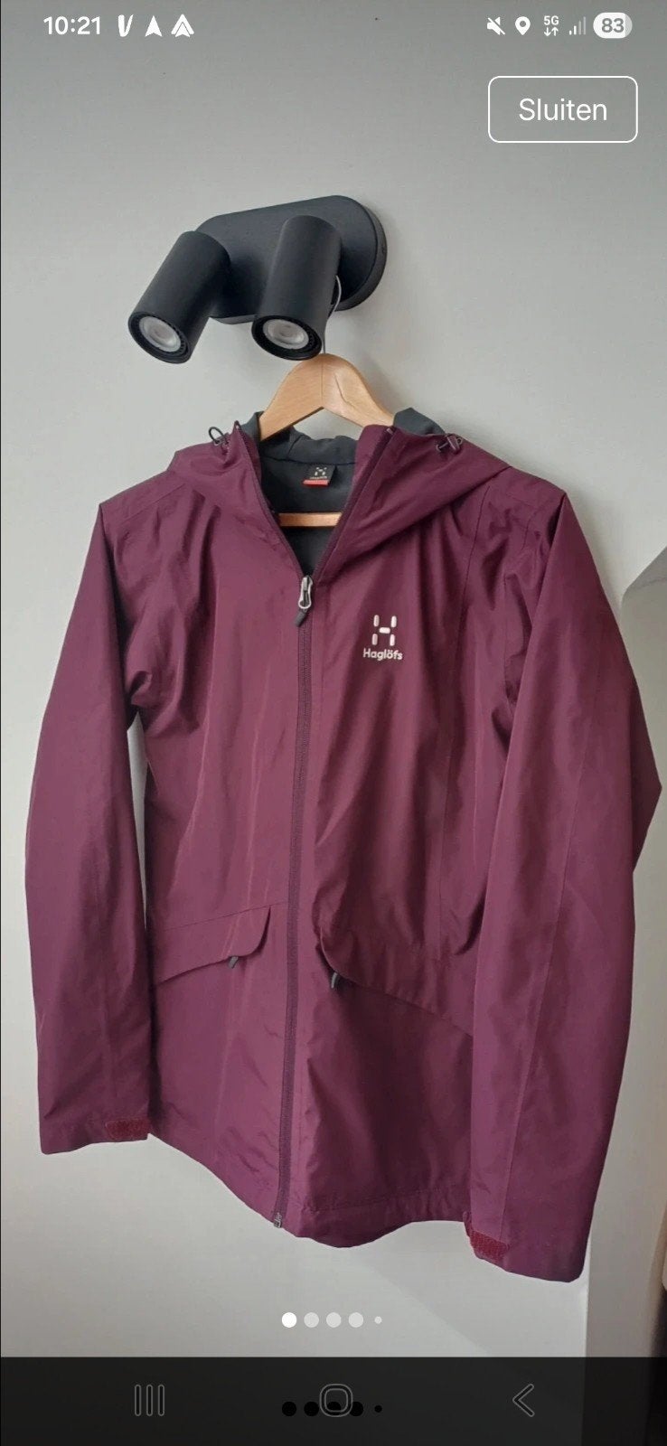 Jacket Haglofs, Verzenden, Zo goed als nieuw, Zwart