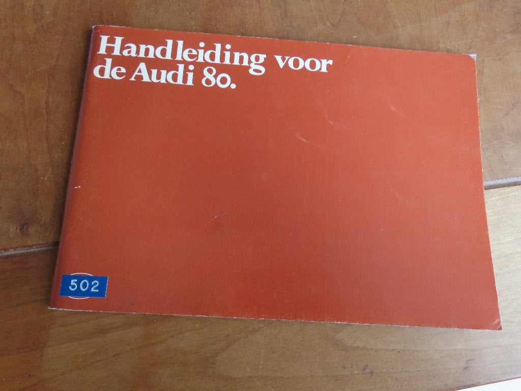 Instructieboek Audi 80 1979, zeer mooi!, Auto diversen, Ophalen of Verzenden