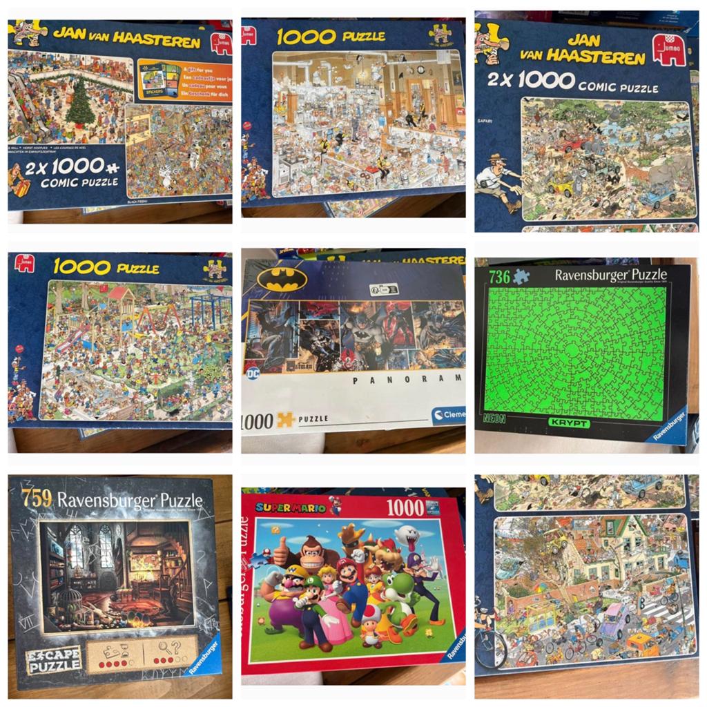 Jan van Haasteren puzzels 1000 stukjes nieuw puzzel jvh, Ophalen, 500 t/m 1500 stukjes, Zo goed als nieuw, Legpuzzel