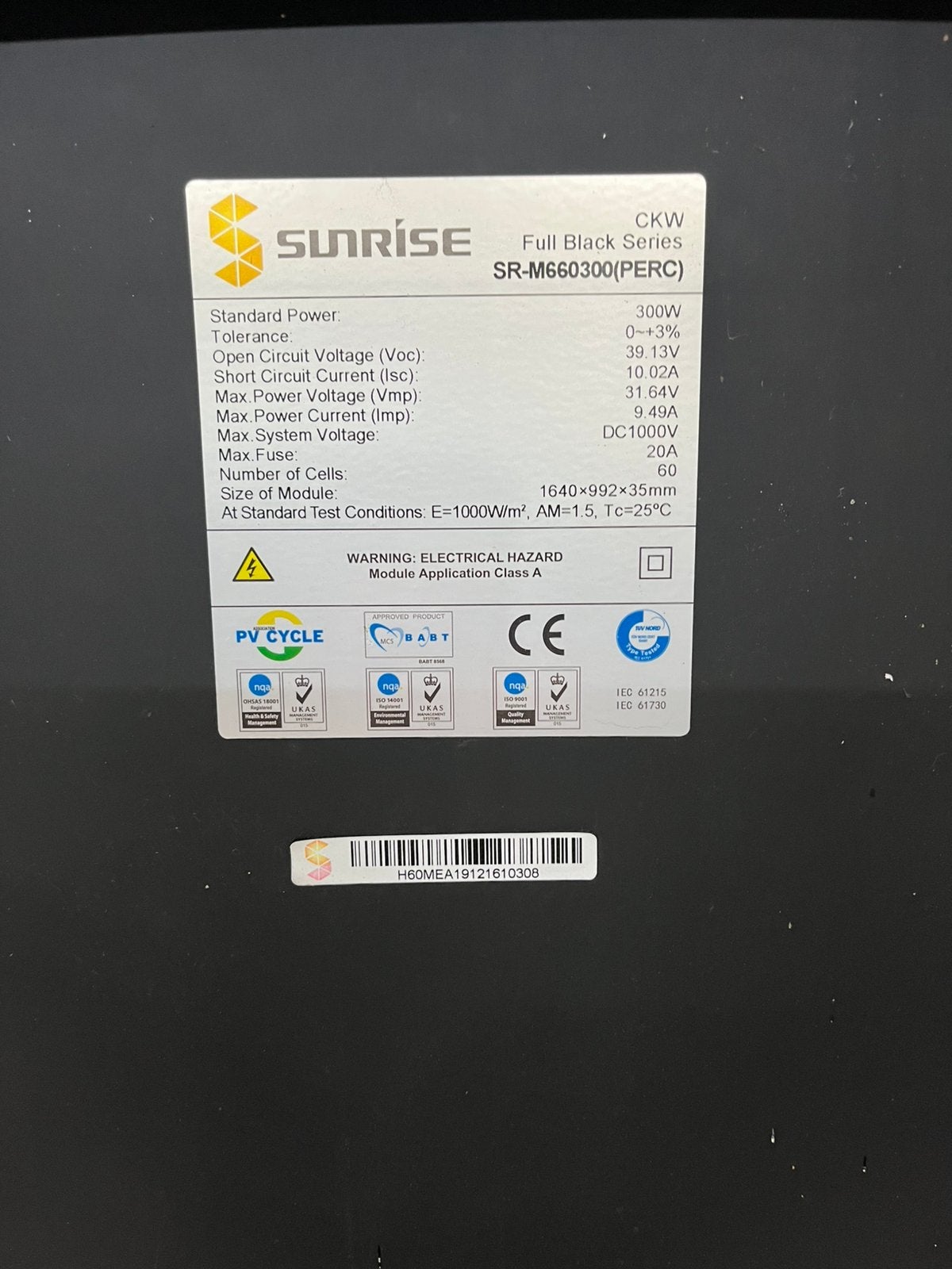 Full black panelen slechts 3 jaar gebruikt, Ophalen, Zo goed als nieuw, Paneel