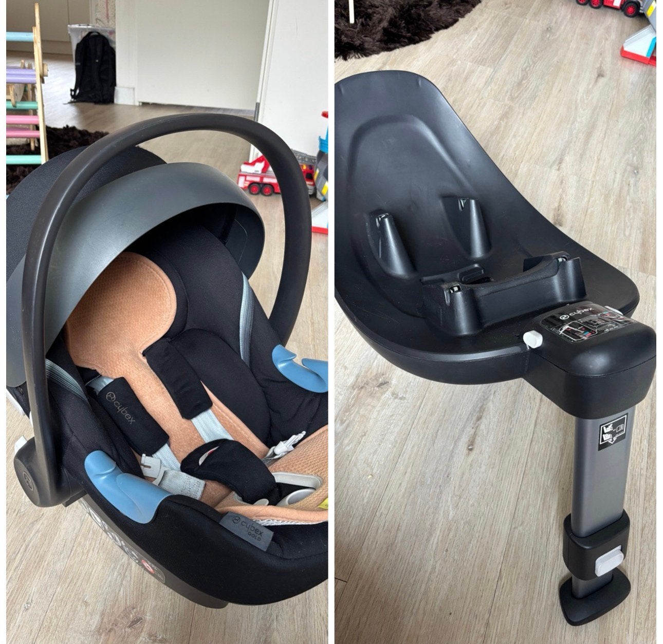 Cybex Aton M i-Size autostoel + Isofix zwart, incl. AeroMoov, Kinderen en Baby's, Overige merken, Zo goed als nieuw, Isofix, 0 t/m 13 kg
