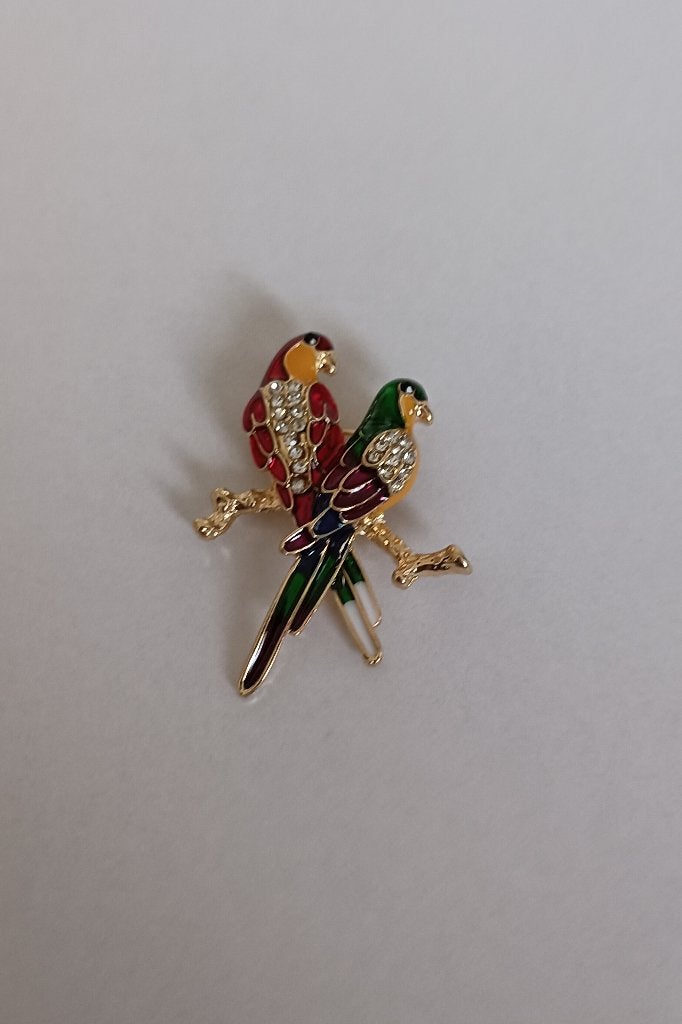 Parkieten broche, Sieraden, Tassen en Uiterlijk, Overige materialen, 4 tot 7 cm, Overige kleuren, Nieuw