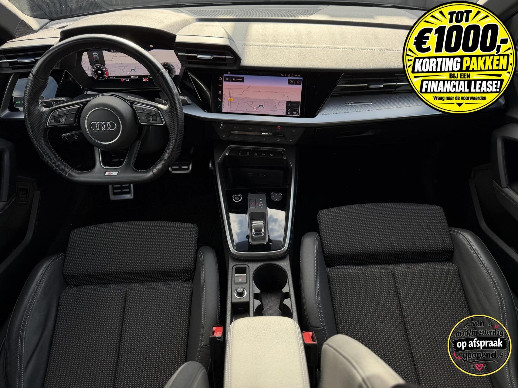 Audi A3 Sportback 35 TFSI S Line| Matrix| Automaat| 18 inch|, Auto's, 12 maanden, 4 cilinders, Zwart, Bedrijf