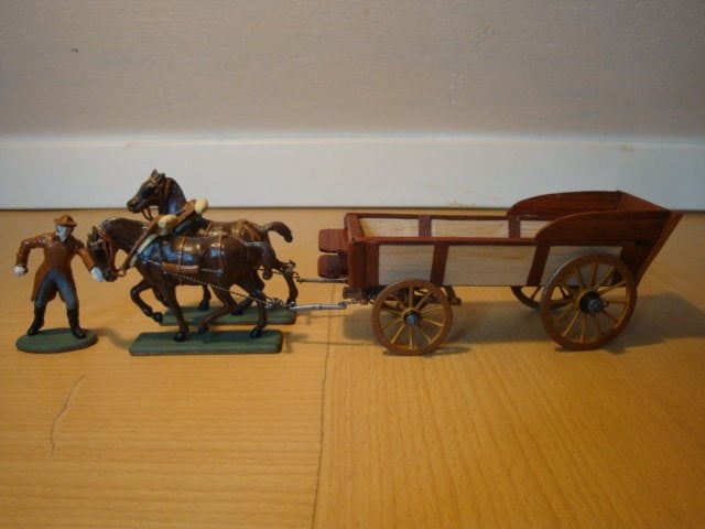 Hooiwagen / Koets met Paarden en Boer., Ophalen of Verzenden, Zo goed als nieuw, Tractor of Landbouw, Overige merken