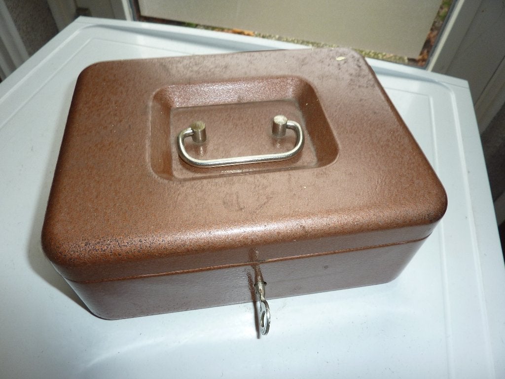 oude metalen geldkisten, Ophalen of Verzenden