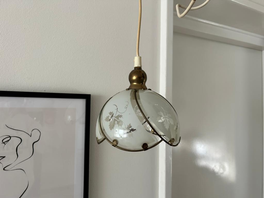 Prachtig vintage hanglampje, Huis en Inrichting, Lampen | Hanglampen, Ophalen of Verzenden, Zo goed als nieuw, Minder dan 50 cm